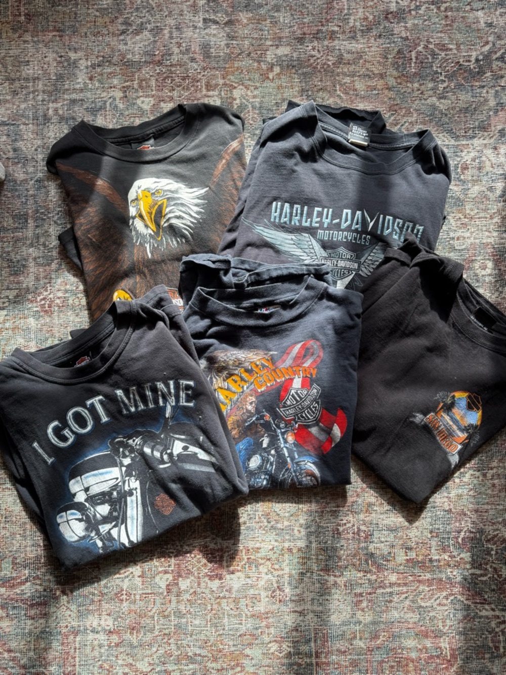 Lot of 5 vintage Harley Davidson Men’s Tees